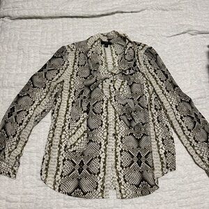 Jcrew snakeskin blouse size 6
